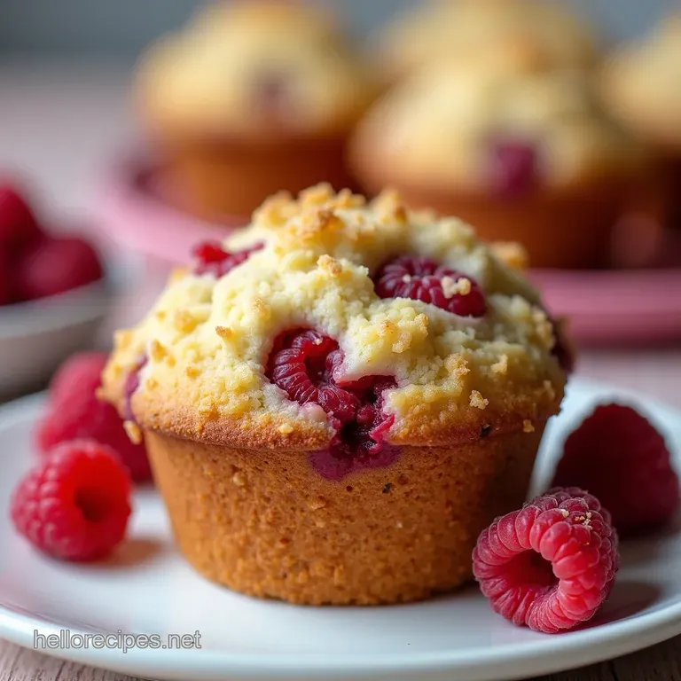 Sunshine Raspberry Crumb Muffins with Buttery Streusel