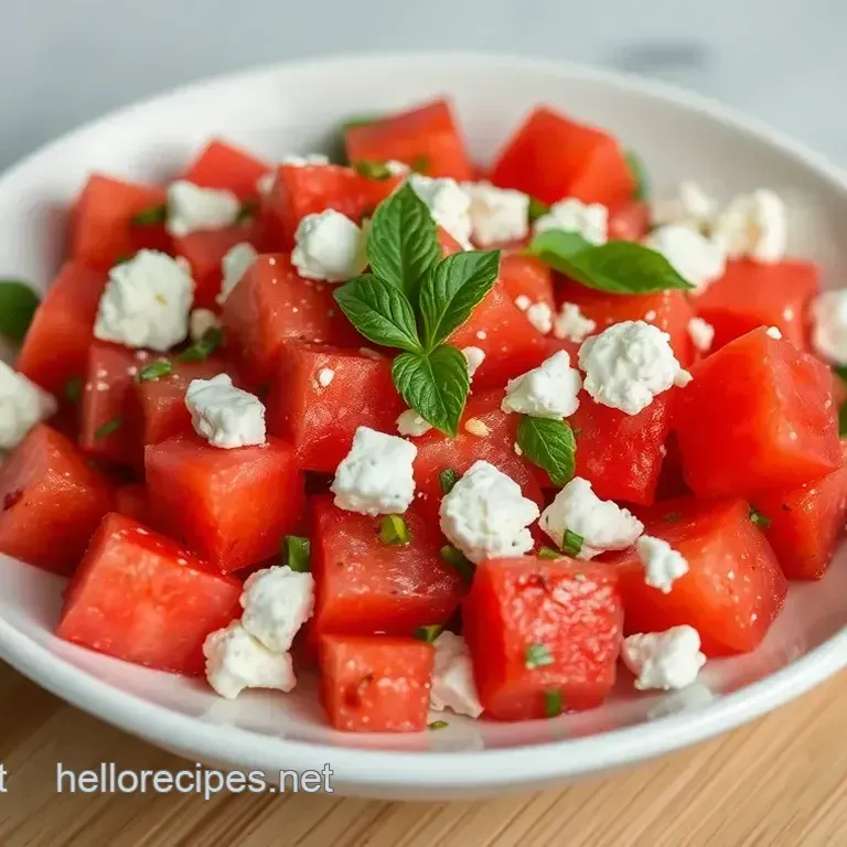 Refreshingly Sweet and Savory: Watermelon and Feta Salad