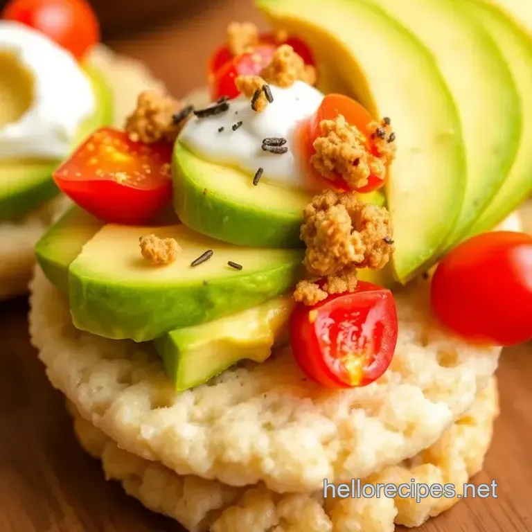 Deliciously Topped Rice Cakes: 10 Irresistible Snack Ideas presentation