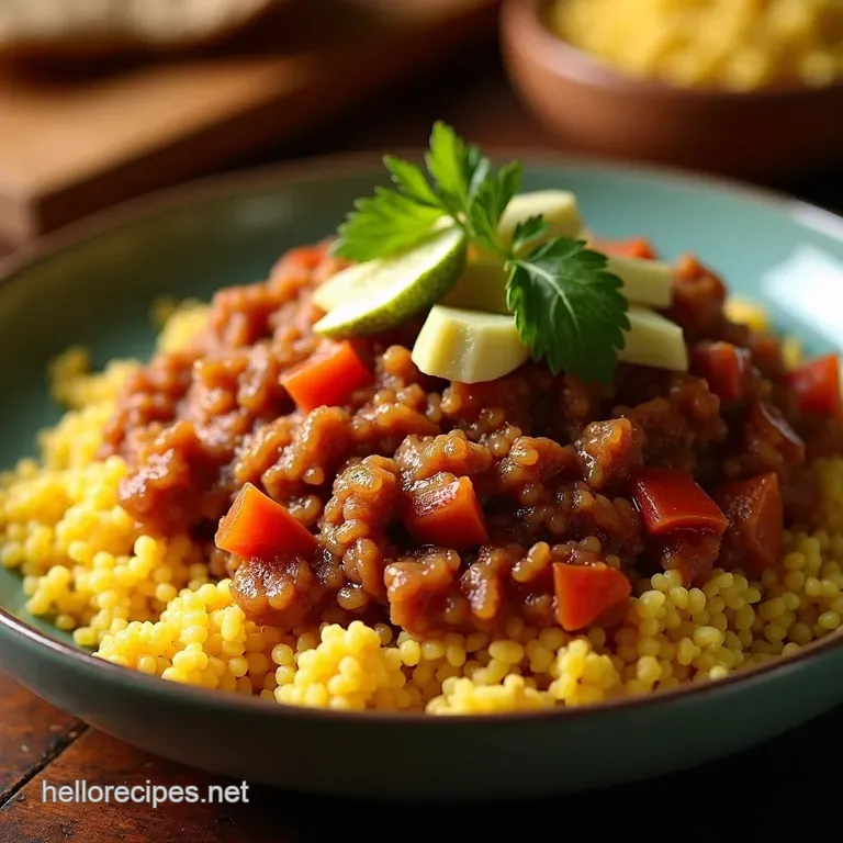 The Homestyle Hero Rich Tangy Mexican Picadillo presentation