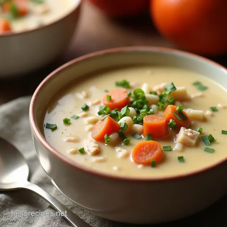 The Hearthside Classic Rich Creamy Turkey and Wild Rice Soup