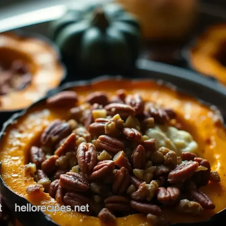 Roasted Acorn Squash with Maple-Pecan Crumble