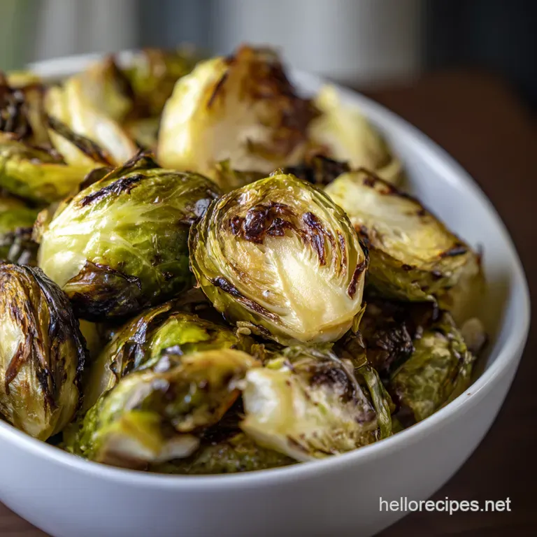 Roasted Brussels Sprouts with Balsamic Glaze From Grinch to Gourmet presentation