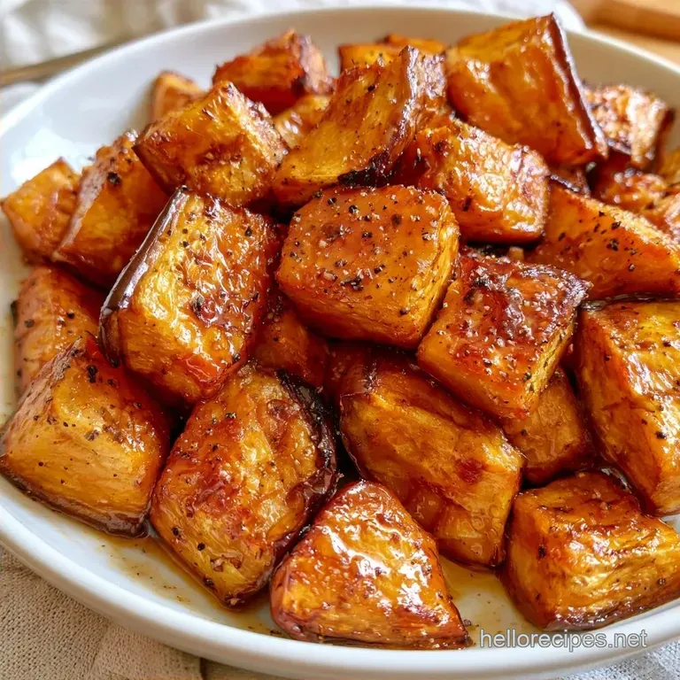 Tender Roasted Eggplant Cubes