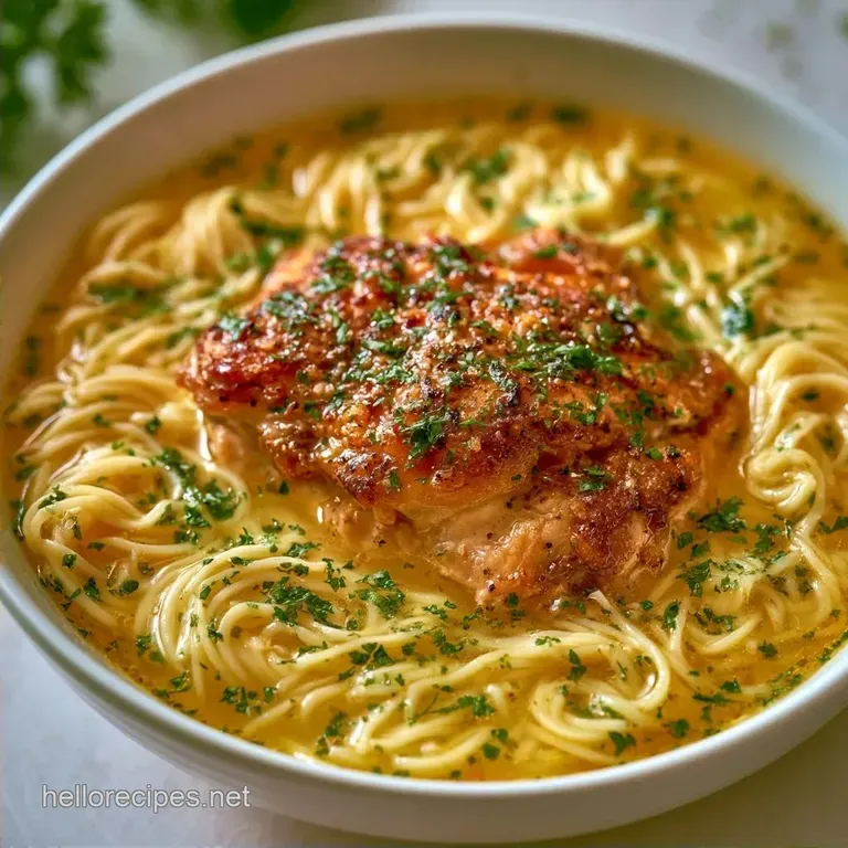 Roasted Garlic Noodle Soup: Rich and Velvety