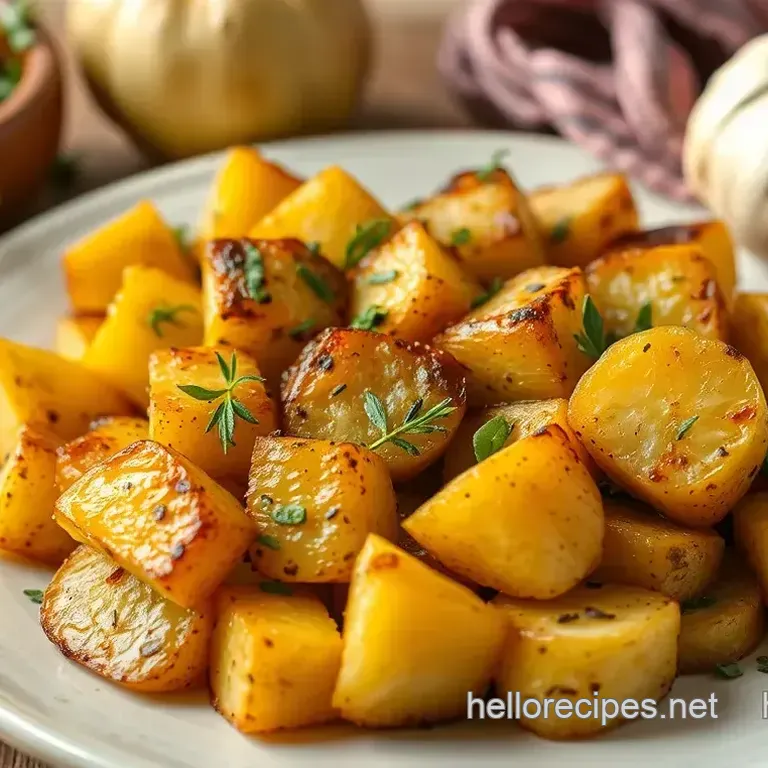 Roasted Garlic Potatoes with Herbs & Veggies