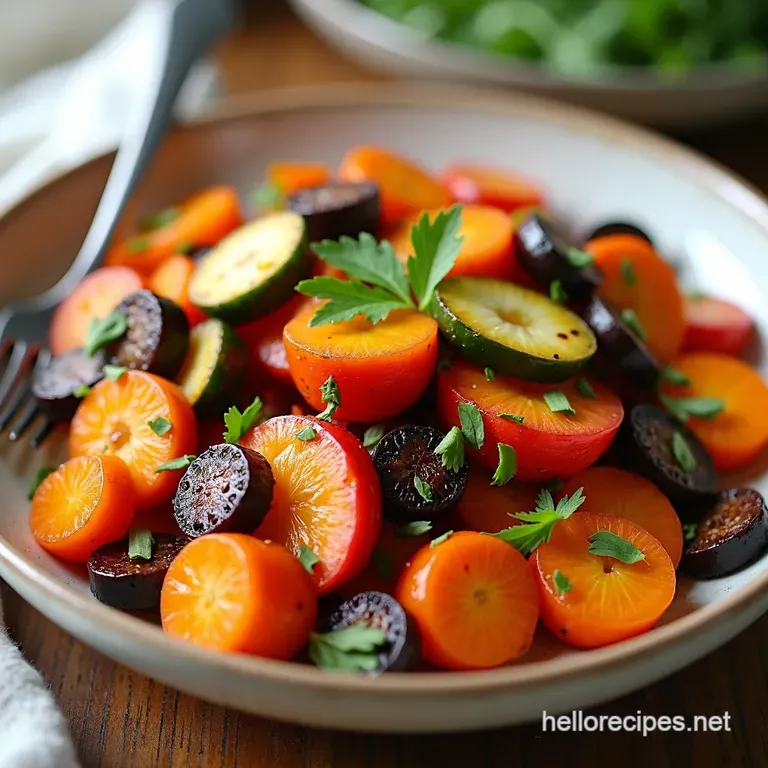 Roasted Rainbow Root Vegetables with Herbs and Lemon