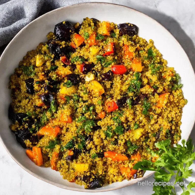 Roasted Rainbow Veggie Power Bowl with LemonHerb Quinoa