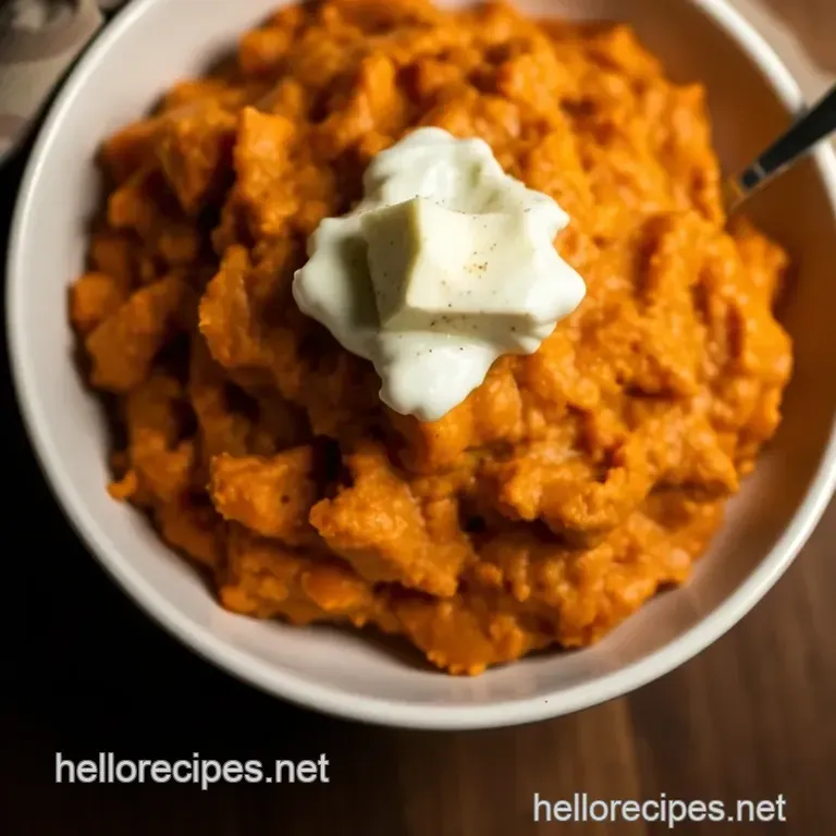 Ruth Chris Inspired Sweet Potato Casserole presentation