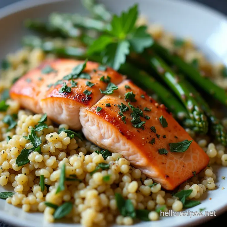 The 30Minute Lifesaver Speedy LemonHerb Salmon with Roasted Asparagus Quinoa