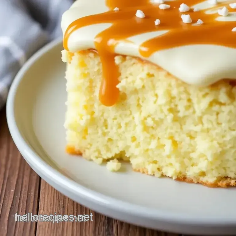 Salted Caramel Kentucky Butter Cake: The Ultimate Moist Delight! presentation