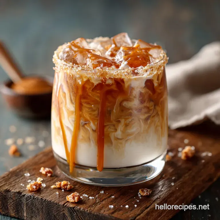 Salted Caramel White Russians: a Decadent Twist presentation