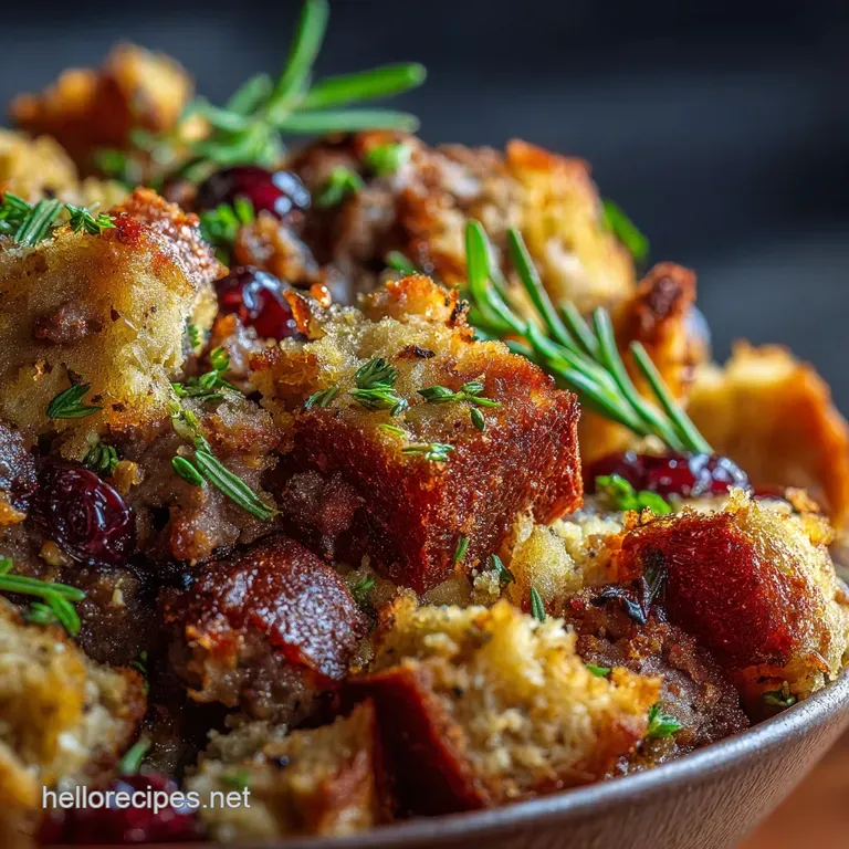 Thanksgiving Stuffing: Ultimate Crispy Sage and Sausage Casserole