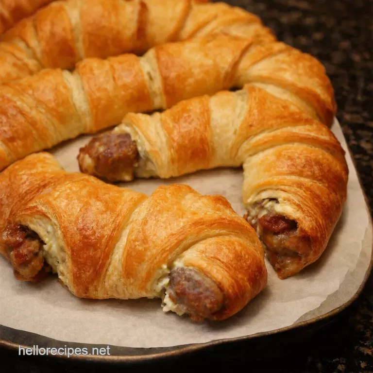 Sausage Cream Cheese Crescents the Perfect Appetizer or Midnight Snack presentation