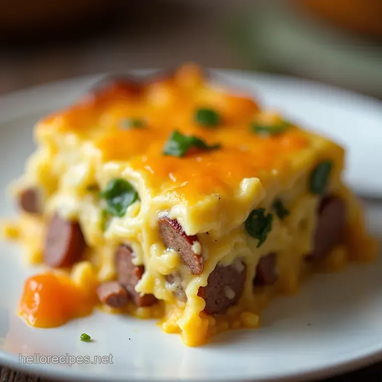 The Snooze Button Special Ultimate Overnight Sausage Cheddar and Chive Breakfast Casserole