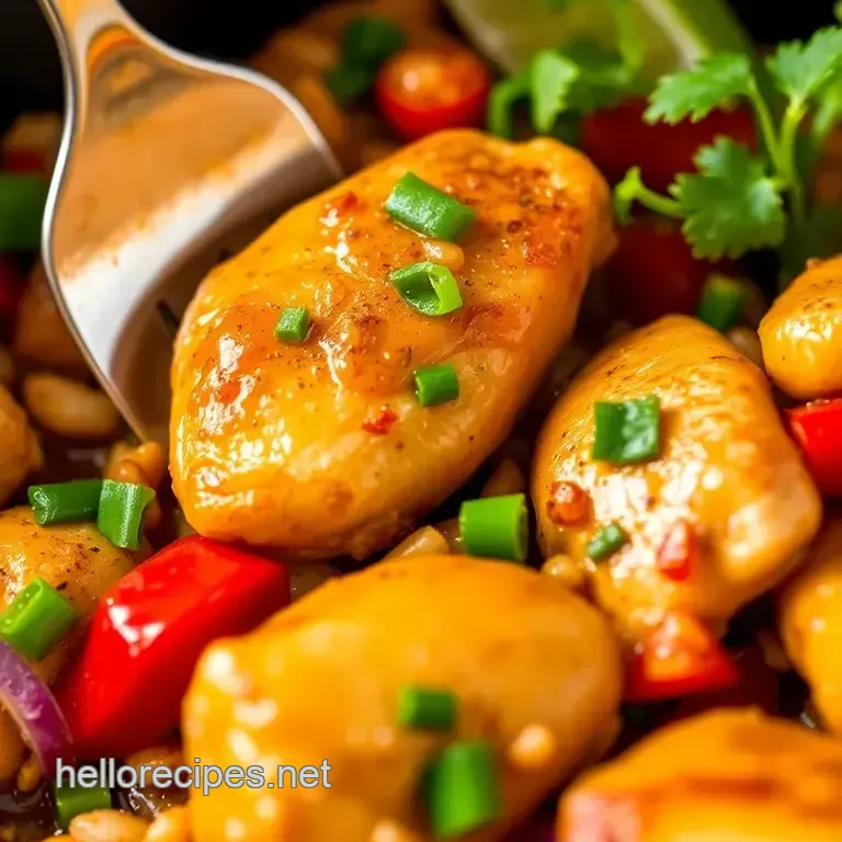Vibrant Sautéed Chicken Bliss: A Quick Tex-Mex Delight presentation