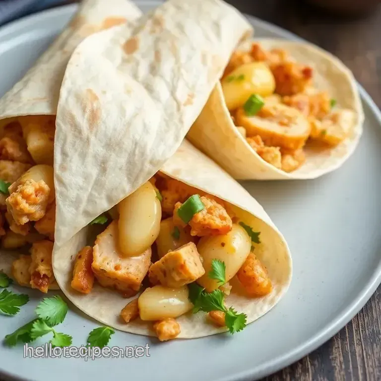 Sautéed Chicken Wraps with Cheesy Garlic Goodness presentation