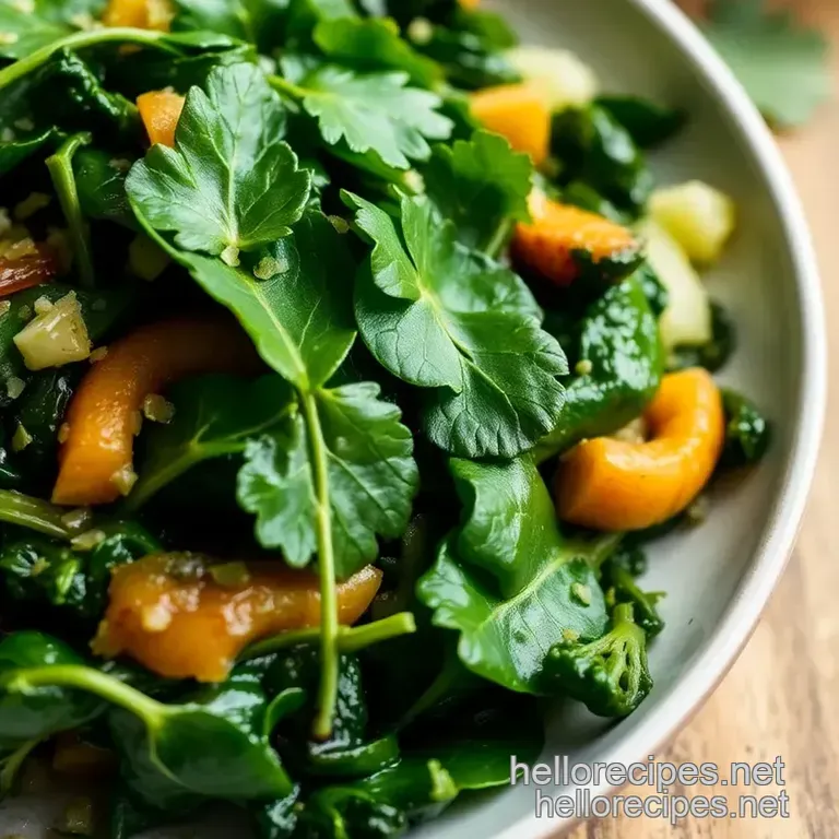 Sautéed Greens with Fresh Flavor Boost presentation