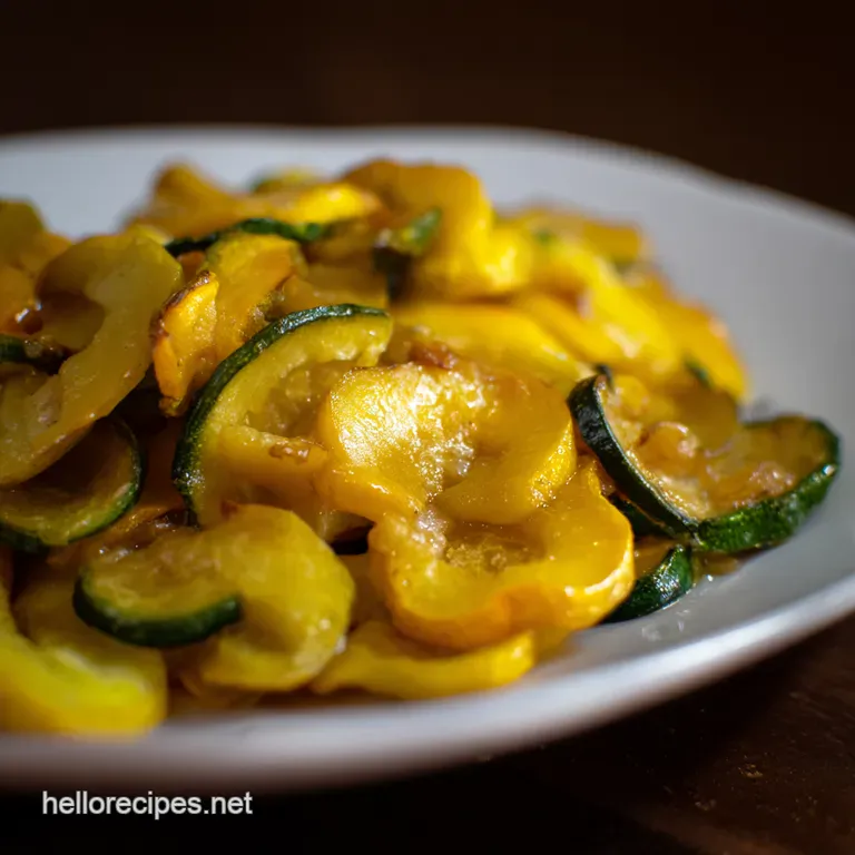 Sautéed Yellow Squash with Garlic Lemon and Herbs