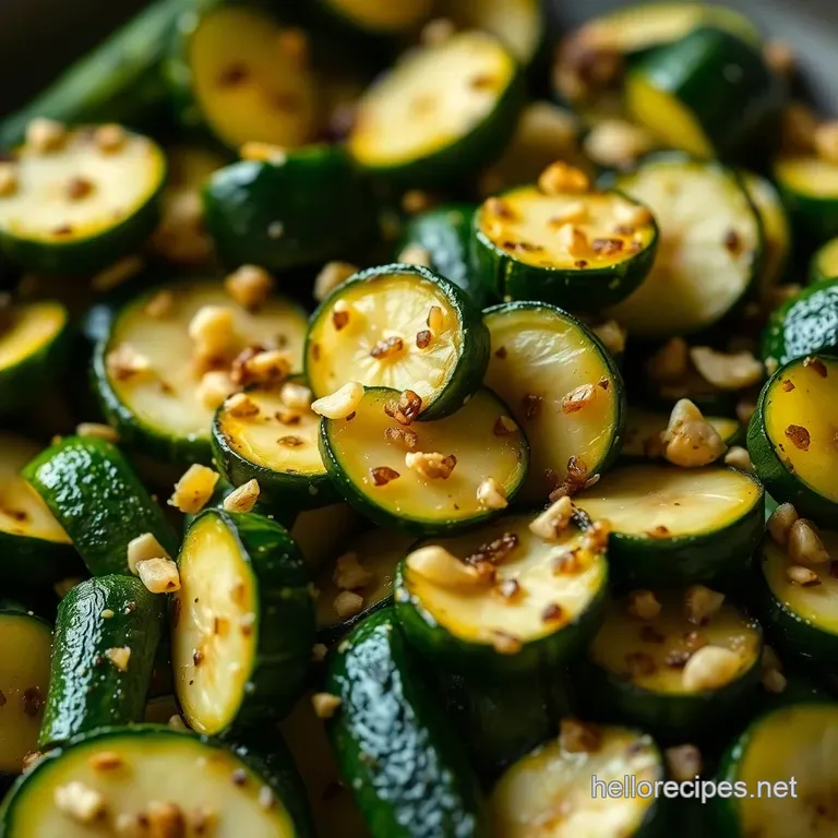 Sautéed Zucchini with Garlic Lemon & Herbs presentation