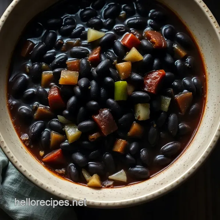 Savor the Tropics: Authentic Cuban Black Beans presentation
