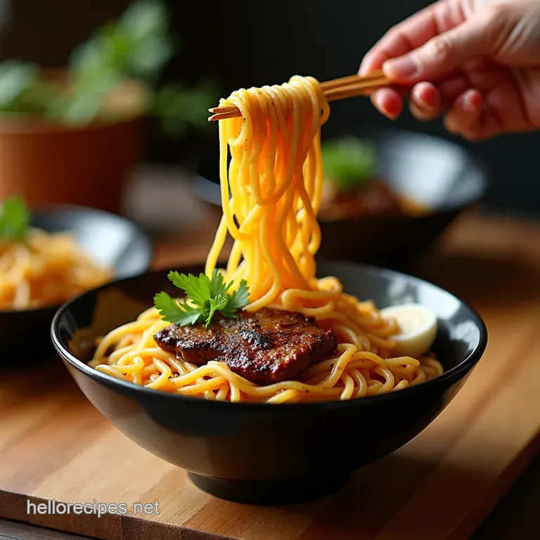 Speedy Shogun Beef Udon Restaurantquality Noodles at Home presentation