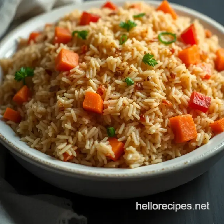 Savory Brown Basmati Rice Pilaf: A Fragrant Middle-Eastern Delight presentation