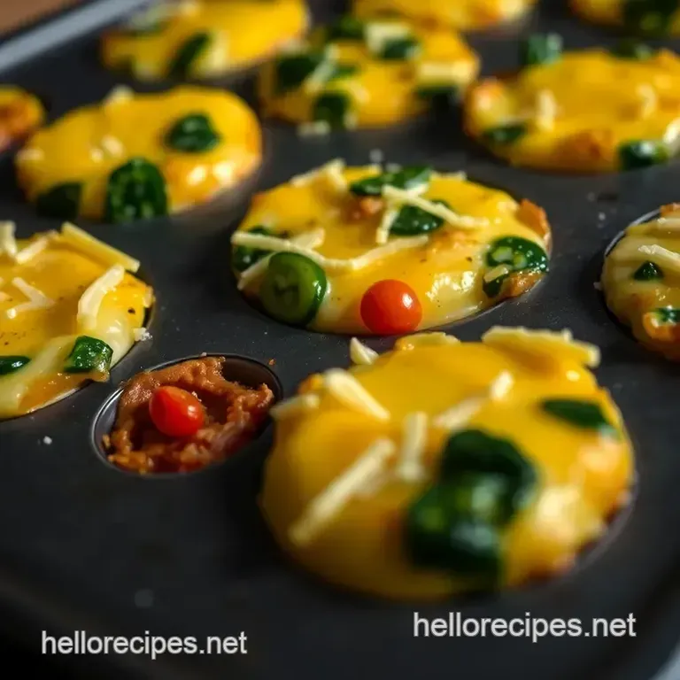 Savory Egg Bites: Oven-Baked Goodness in a Muffin Tin presentation