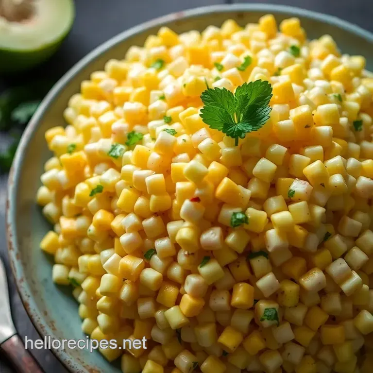 Savory Esquites: Mexican Street Corn Salad presentation