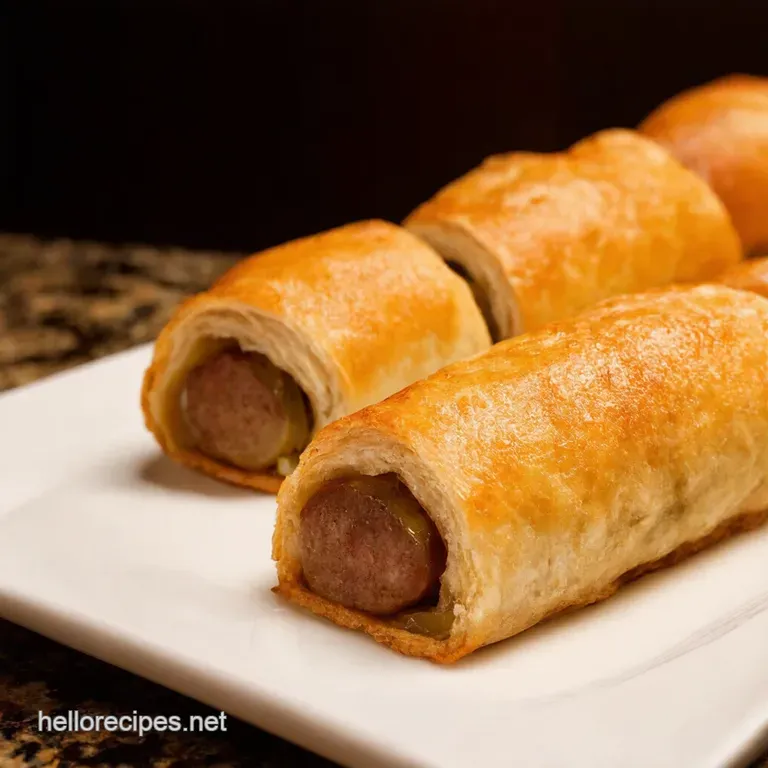 Savory French Onion Sausage Rolls presentation