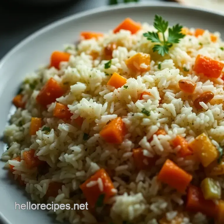 Savory Herb and Vegetable Rice Pilaf presentation