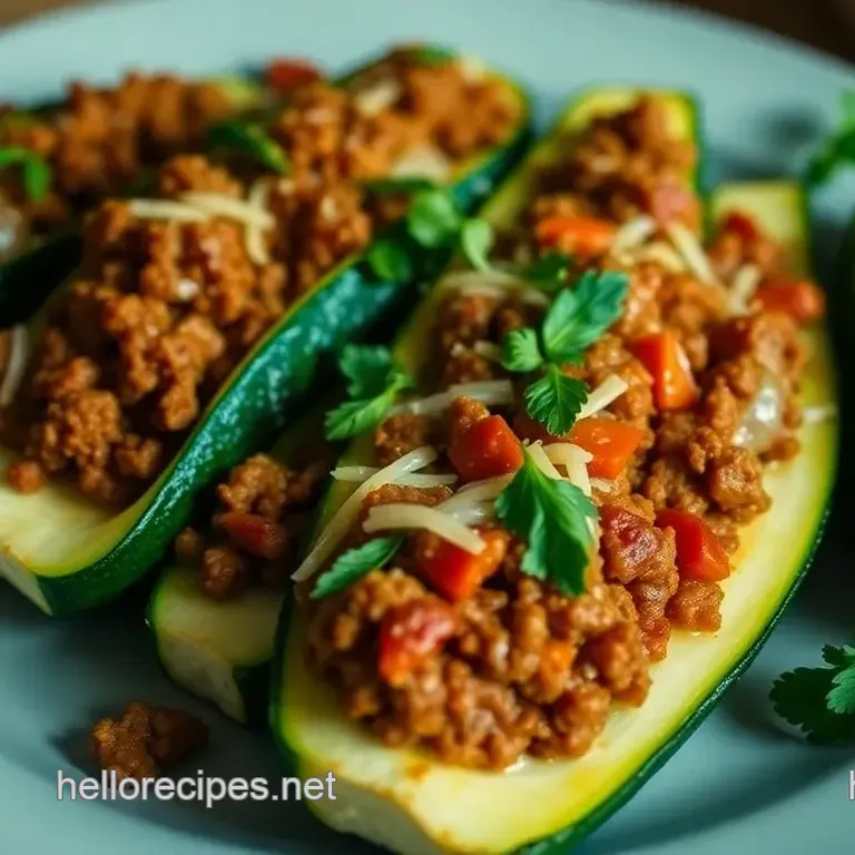 Savory Italian Stuffed Zucchini Boats