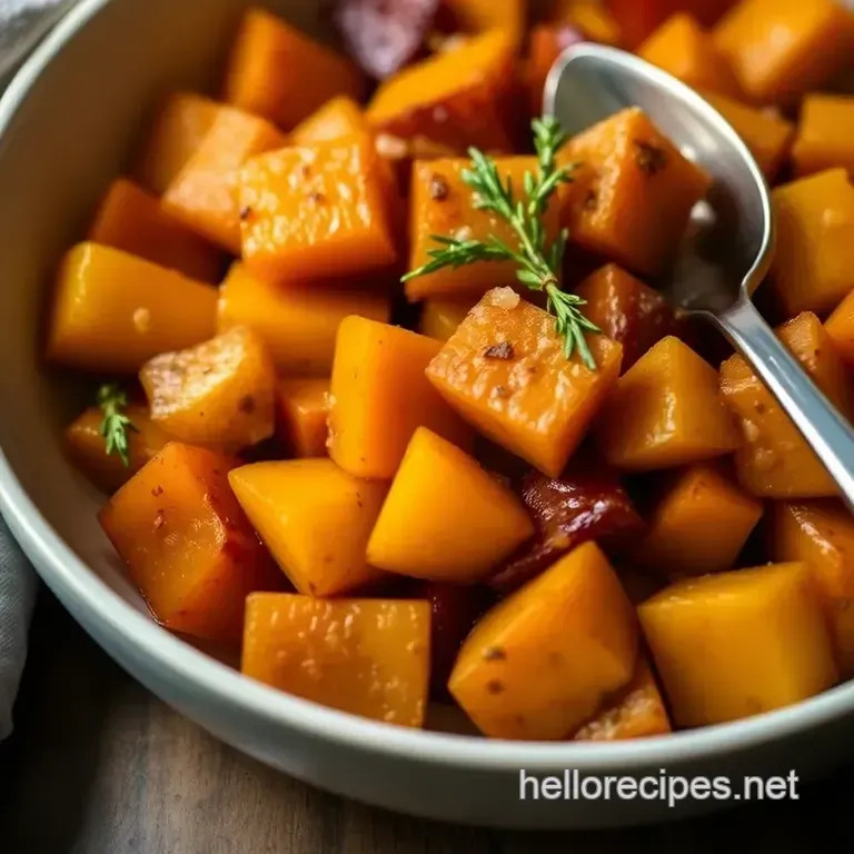 Savory Roasted Golden Beets with Thyme and Olive Oil presentation