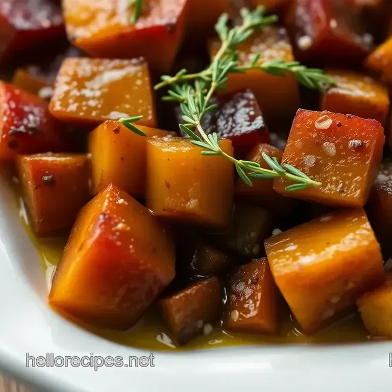 Savory Roasted Golden Beets with Thyme and Olive Oil