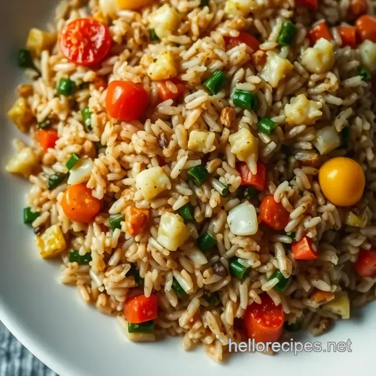 Savory Wild Rice Pilaf with Herbs and Veggies presentation