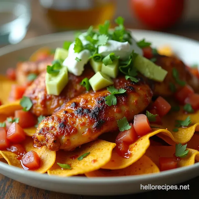 Sheet Pan BBQ Chicken Nacho Fiesta