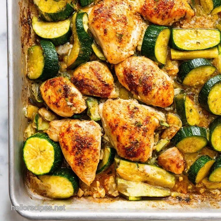 Sheet Pan Mediterranean Chicken Zucchini with LemonHerb Goodness
