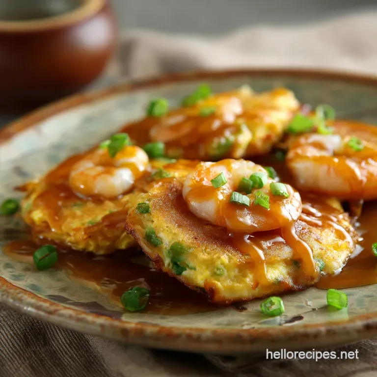 Shrimp Egg Foo Young with Velvety Gravy