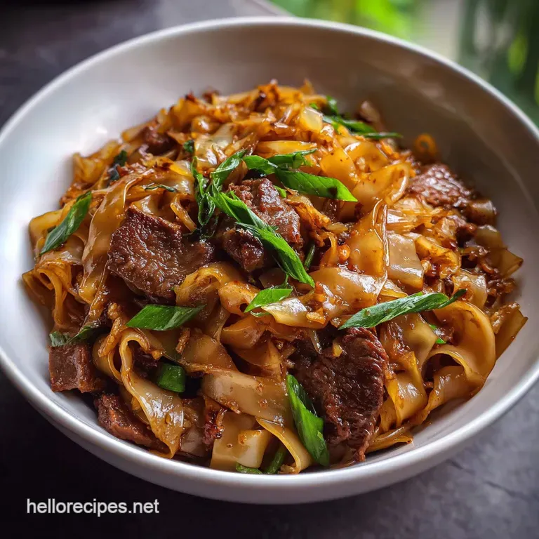 Flat Rice Noodles: Velvet Beef Chow Fun