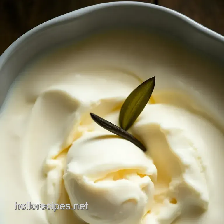 Silky Smooth Vanilla Bean Ice Cream presentation