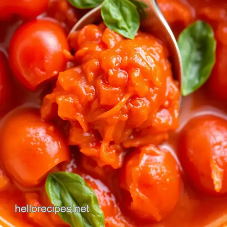 Zesty Simmered Marinara Sauce with Fresh Roma Tomatoes presentation