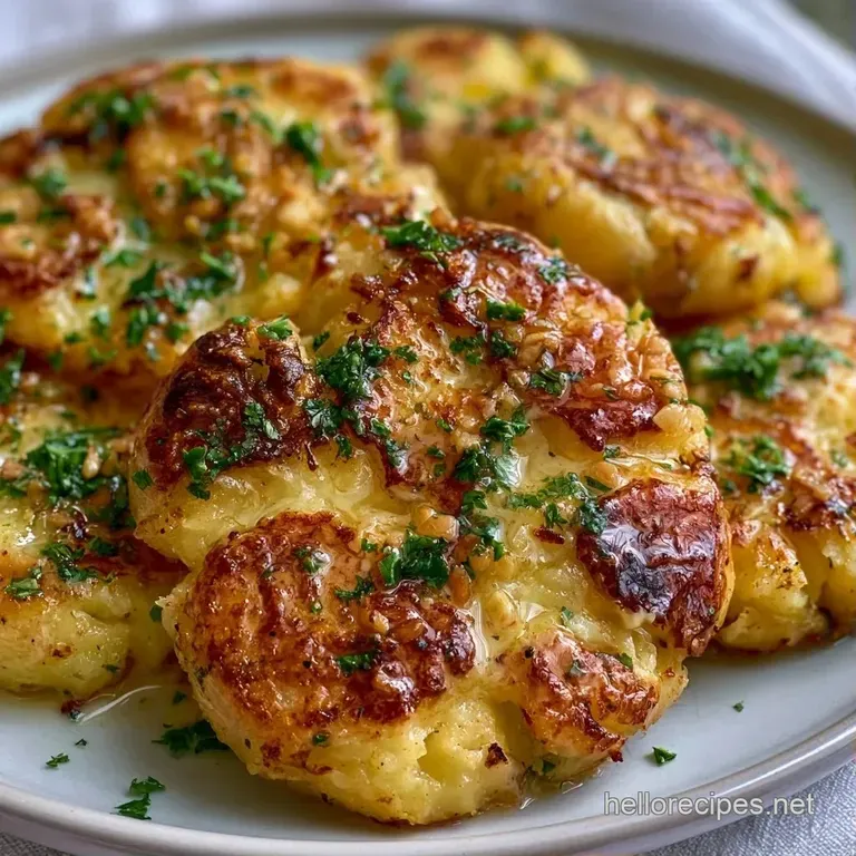 Piles of golden-brown fried wedges arranged on a white plate with fresh parsley sprigs and a side of dipping sauce.