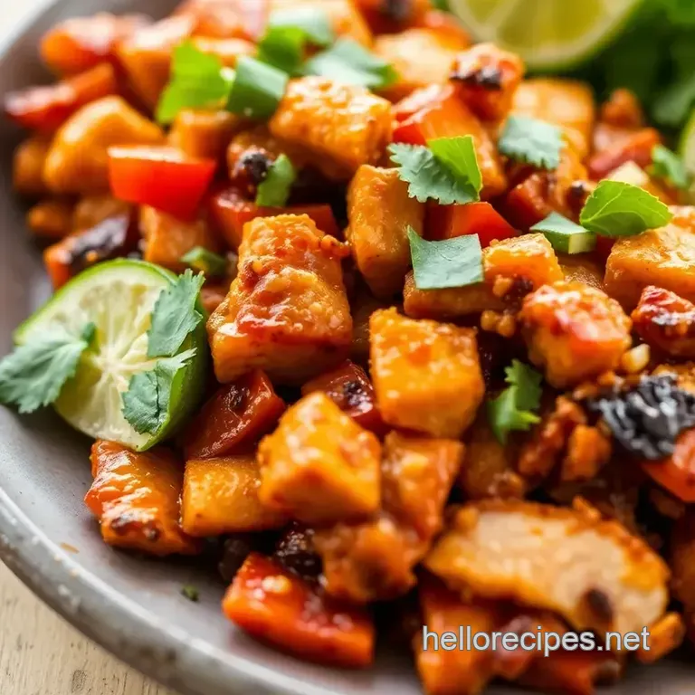 Sizzlin Chicken Fajitas presentation