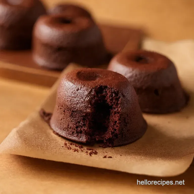 Skinny Mini Chocolate Lava Cakes presentation