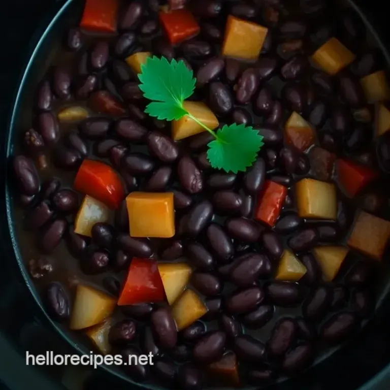 Slow-Cooked Bliss: Crock Pot Black Beans presentation