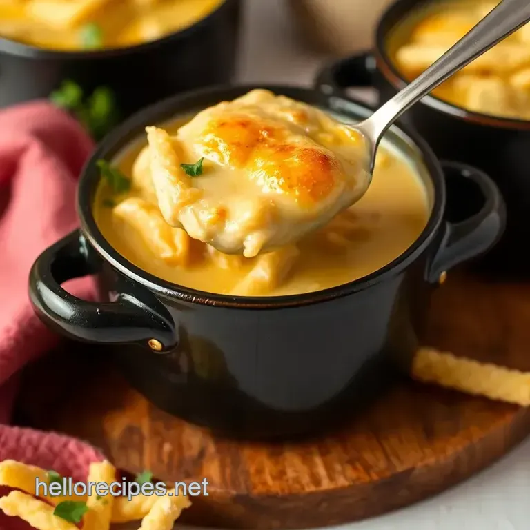 Hearty Slow Cooked Chicken Pot Pie Soup presentation