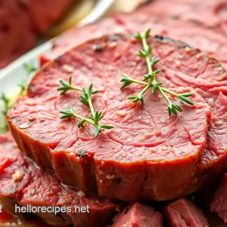 Savory Slow Cooked Corned Beef with Fresh Thyme