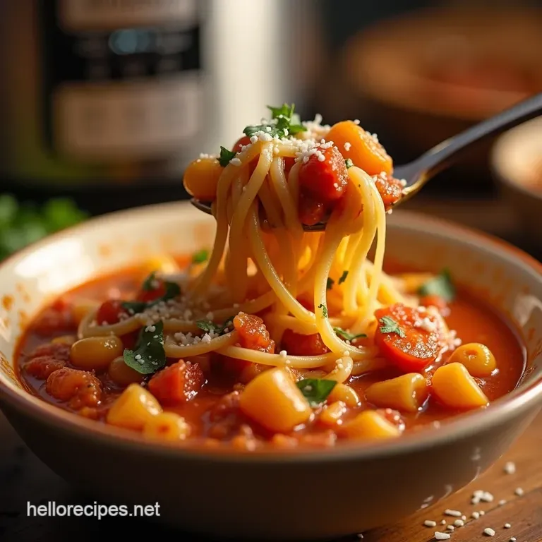 Slow Cooker Pasta Fagioli Mums Comfort Food Simplified presentation
