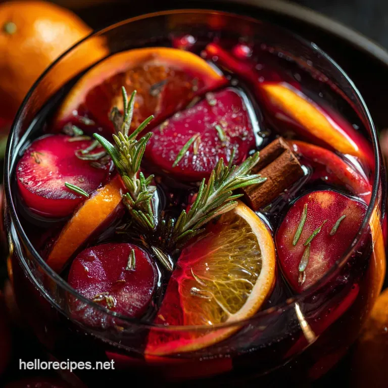 Slow Cooker Thanksgiving Sangria the Autumnal Ember Recipe presentation