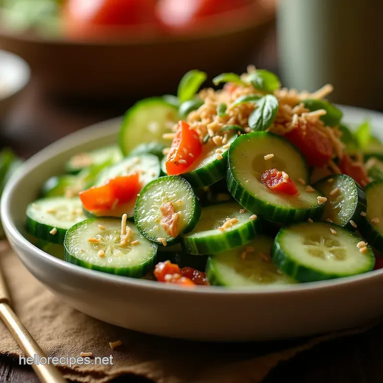 The Gimme More Smashed Cucumber Salad Pai Huang Gua presentation